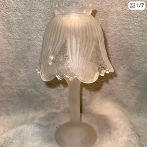 Frosted Glass Lamp.check last pic it has a scratch on the base but no break